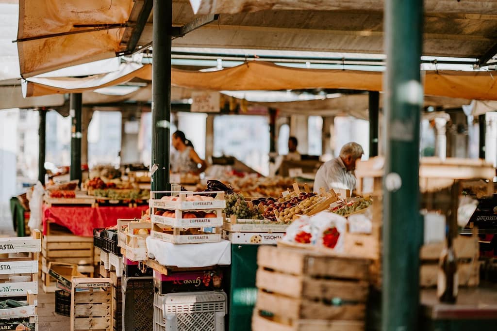 man in fruit market